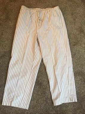 ORVIS Striped Cropped Pants w/ Pockets SIZE 8